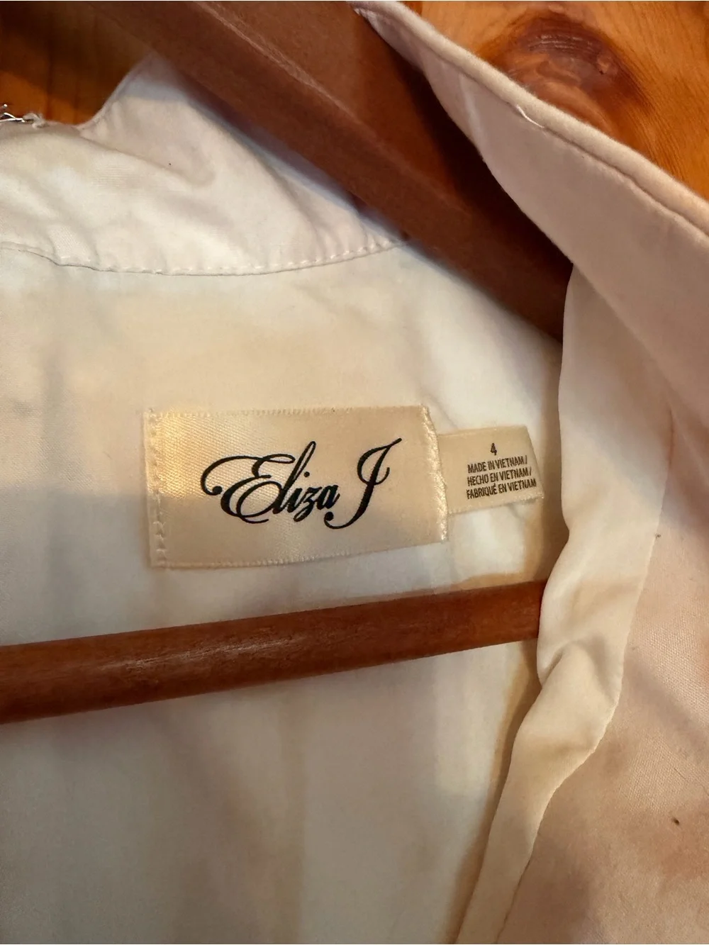 Eliza J White Eyelet Sleeveless Shift Dress with Tassel Trim - Picture 3 of 3